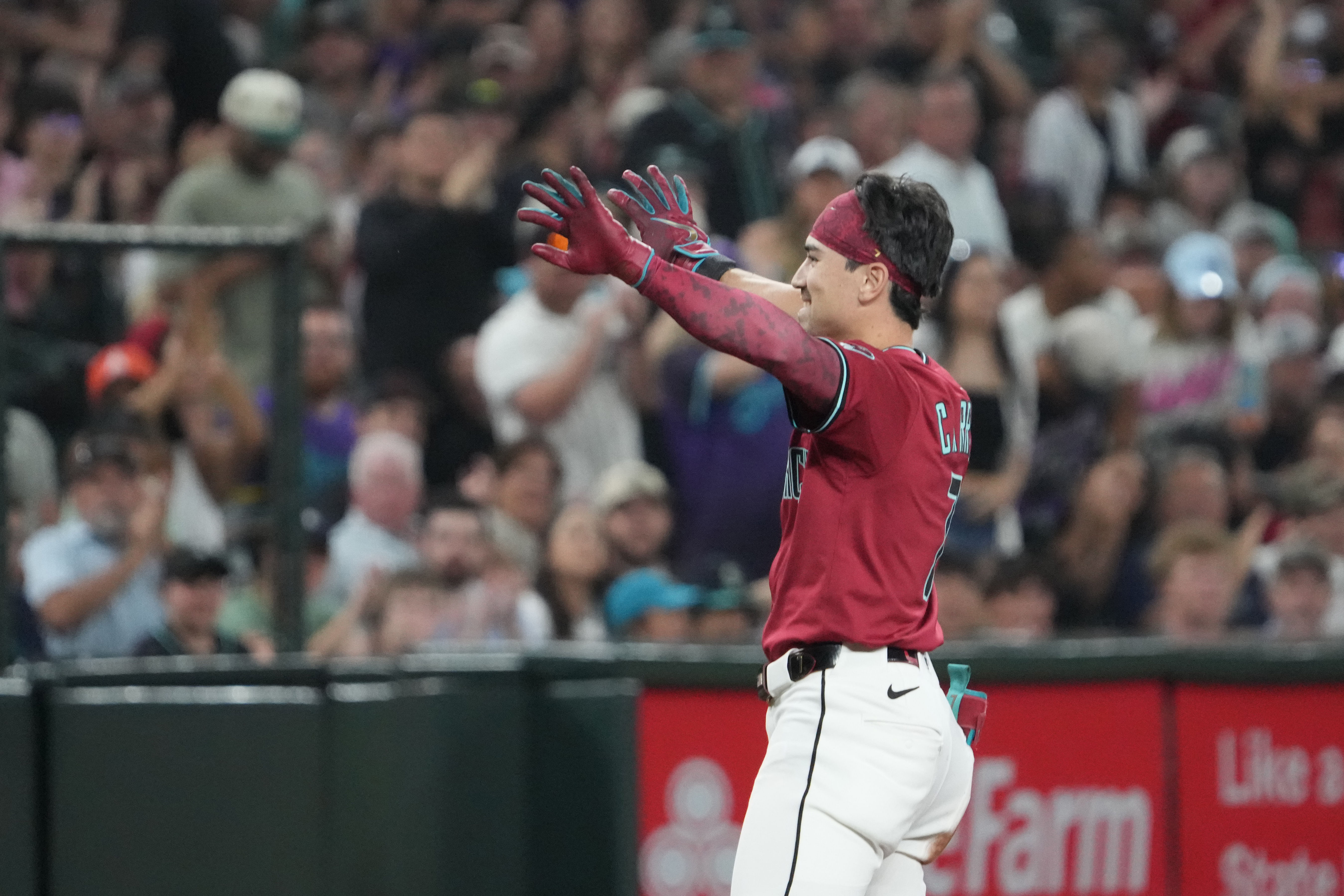 Corbin Carroll could flex his power stroke in this game (Credits: IMAGN)